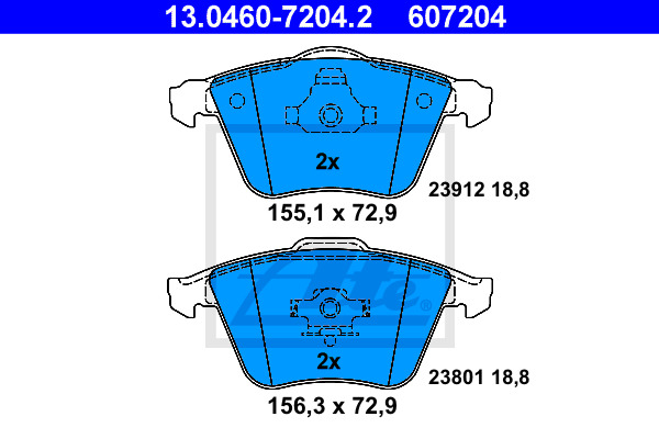 set placute frana,frana disc 13.0460-7204.2 ATE - Frana disc set placute frana,frana disc 13.0460-7204.2 ATE - Frana disc