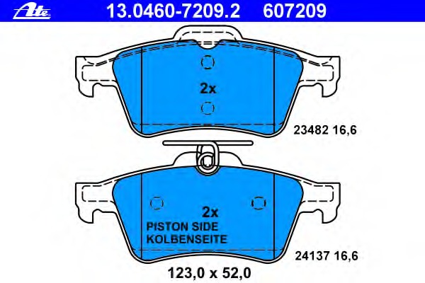 set placute frana,frana disc 13.0460-7209.2 ATE - Set placute frana set placute frana,frana disc 13.0460-7209.2 ATE - Set placute frana