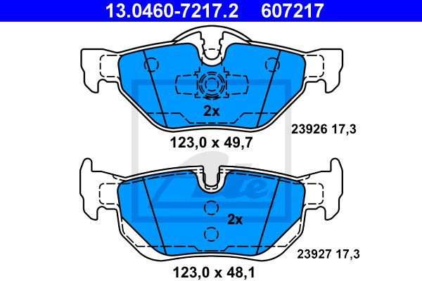 set placute frana,frana disc 13.0460-7217.2 ATE - Frana disc set placute frana,frana disc 13.0460-7217.2 ATE - Frana disc