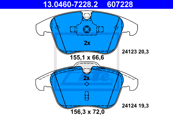 set placute frana,frana disc 13.0460-7228.2 ATE - Frana disc set placute frana,frana disc 13.0460-7228.2 ATE - Frana disc