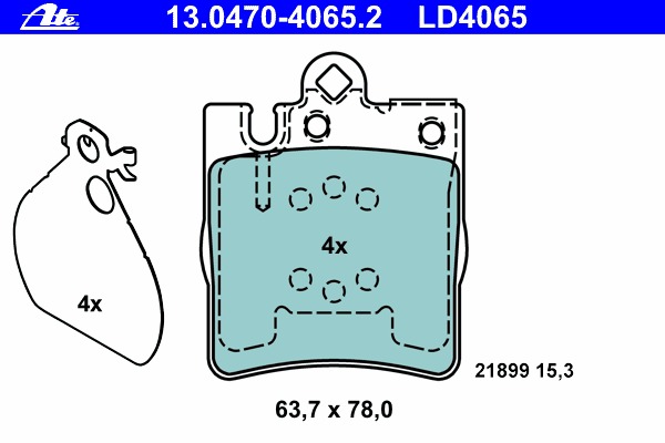 set placute frana,frana disc 13.0470-4065.2 ATE - Set placute frana set placute frana,frana disc 13.0470-4065.2 ATE - Set placute frana