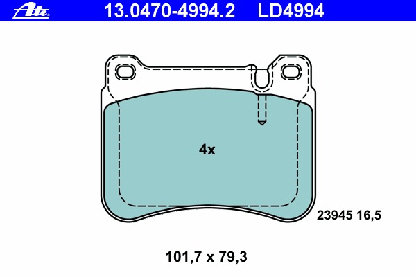 set placute frana,frana disc 13.0470-4994.2 ATE - Set placute frana set placute frana,frana disc 13.0470-4994.2 ATE - Set placute frana