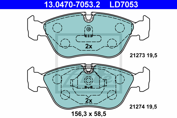 set placute frana,frana disc 13.0470-7053.2 ATE - Frana disc set placute frana,frana disc 13.0470-7053.2 ATE - Frana disc