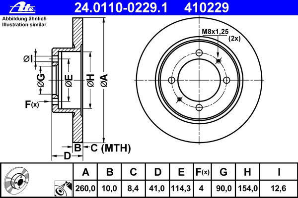 Disc frana 24.0110-0229.1 ATE - Disc frana Disc frana 24.0110-0229.1 ATE - Disc frana