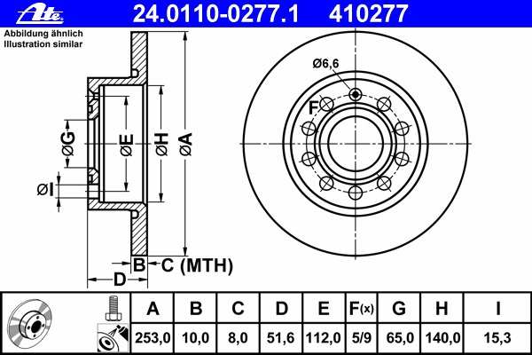 Disc frana 24.0110-0277.1 ATE - Disc frana Disc frana 24.0110-0277.1 ATE - Disc frana