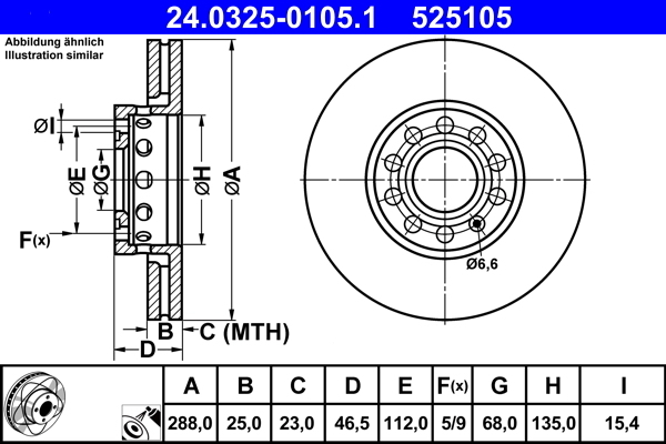 Disc frana 24.0325-0105.1 ATE - Disc frana Disc frana 24.0325-0105.1 ATE - Disc frana