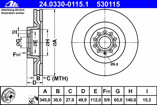 Disc frana 24.0330-0115.1 ATE - Disc frana Disc frana 24.0330-0115.1 ATE - Disc frana