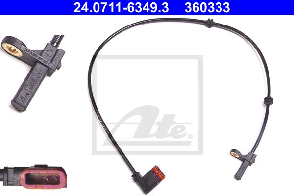 senzor,turatie roata 24.0711-6349.3 ATE - Control al dinamicii de rulare senzor,turatie roata 24.0711-6349.3 ATE - Control al dinamicii de rulare