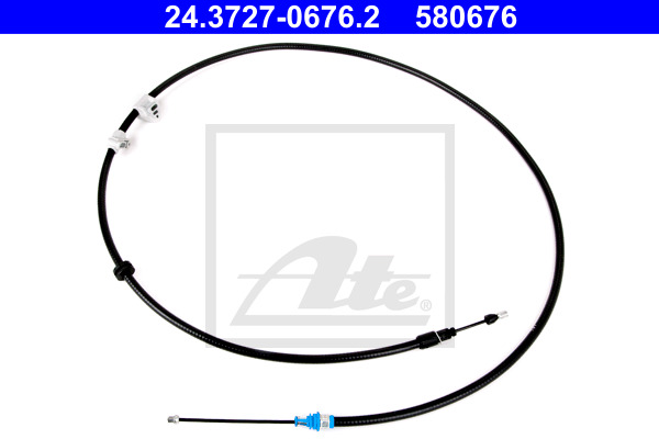 Cablu, frana de parcare 24.3727-0676.2 ATE - Maneta/ cablu Cablu, frana de parcare 24.3727-0676.2 ATE - Maneta/ cablu