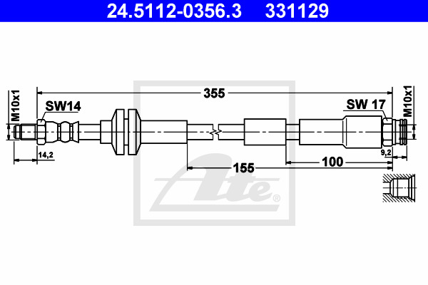 Furtun frana 24.5112-0356.3 ATE - Furtun frana