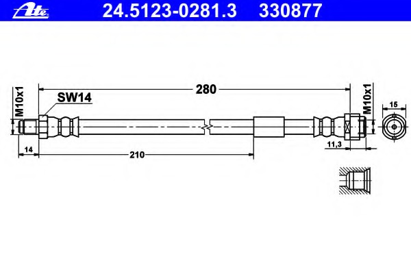 Furtun frana 24.5123-0281.3 ATE - Furtun frana Furtun frana 24.5123-0281.3 ATE - Furtun frana