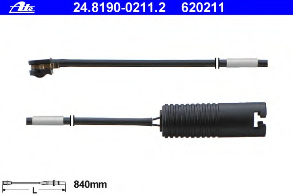 senzor de avertizare,uzura placute de frana 24.8190-0211.2 ATE - Componente/ accesorii frana senzor de avertizare,uzura placute de frana 24.8190-0211.2 ATE - Componente/ accesorii frana