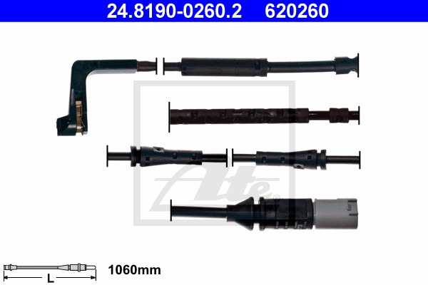 senzor de avertizare,uzura placute de frana 24.8190-0260.2 ATE - Componente/ accesorii frana