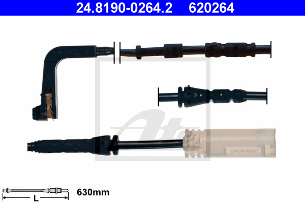 senzor de avertizare,uzura placute de frana 24.8190-0264.2 ATE - Indicator de uzura placute frana senzor de avertizare,uzura placute de frana 24.8190-0264.2 ATE - Indicator de uzura placute frana