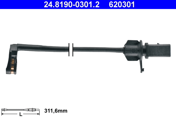 senzor de avertizare,uzura placute de frana 24.8190-0301.2 ATE - Componente/ accesorii frana senzor de avertizare,uzura placute de frana 24.8190-0301.2 ATE - Componente/ accesorii frana