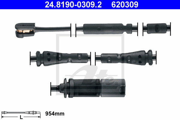 senzor de avertizare,uzura placute de frana 24.8190-0309.2 ATE - Indicator de uzura placute frana senzor de avertizare,uzura placute de frana 24.8190-0309.2 ATE - Indicator de uzura placute frana