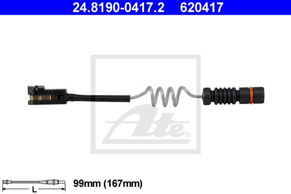 senzor de avertizare,uzura placute de frana 24.8190-0417.2 ATE - Indicator de uzura placute frana senzor de avertizare,uzura placute de frana 24.8190-0417.2 ATE - Indicator de uzura placute frana