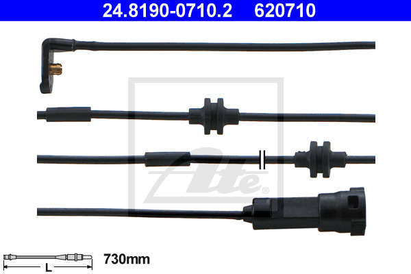 senzor de avertizare,uzura placute de frana 24.8190-0710.2 ATE - Indicator de uzura placute frana senzor de avertizare,uzura placute de frana 24.8190-0710.2 ATE - Indicator de uzura placute frana