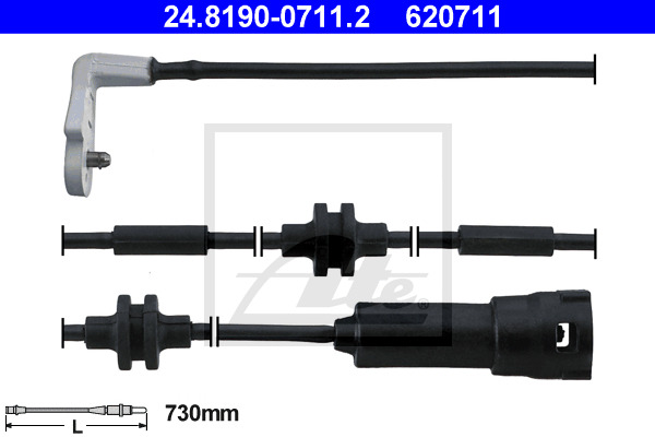 senzor de avertizare,uzura placute de frana 24.8190-0711.2 ATE - Indicator de uzura placute frana senzor de avertizare,uzura placute de frana 24.8190-0711.2 ATE - Indicator de uzura placute frana