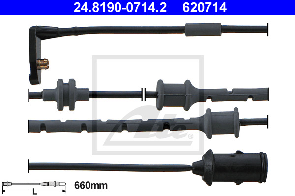 senzor de avertizare,uzura placute de frana 24.8190-0714.2 ATE - Indicator de uzura placute frana senzor de avertizare,uzura placute de frana 24.8190-0714.2 ATE - Indicator de uzura placute frana