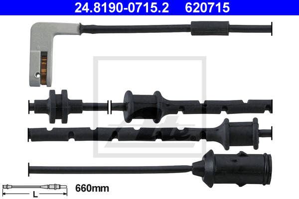 senzor de avertizare,uzura placute de frana 24.8190-0715.2 ATE - Componente/ accesorii frana