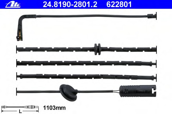senzor de avertizare,uzura placute de frana 24.8190-2801.2 ATE - Indicator de uzura placute frana senzor de avertizare,uzura placute de frana 24.8190-2801.2 ATE - Indicator de uzura placute frana