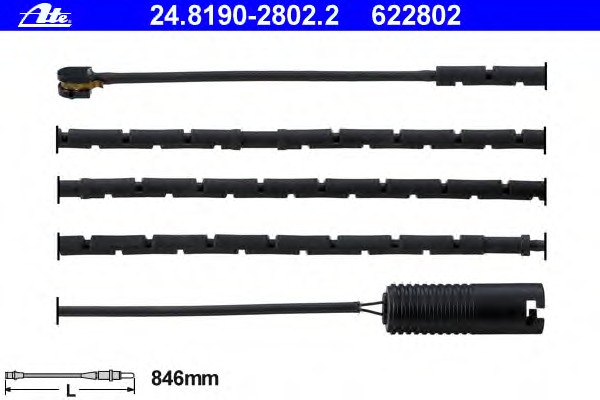 senzor de avertizare,uzura placute de frana 24.8190-2802.2 ATE - Indicator de uzura placute frana senzor de avertizare,uzura placute de frana 24.8190-2802.2 ATE - Indicator de uzura placute frana