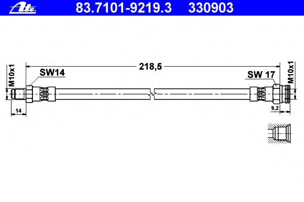 Furtun frana 83.7101-9219.3 ATE - Furtun frana