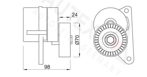 intinzator,curea transmisie 601301 AUTEX - Transmisie - kit accesorii intinzator,curea transmisie 601301 AUTEX - Transmisie - kit accesorii