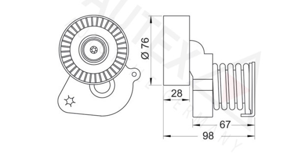 intinzator,curea transmisie 602040 AUTEX - Transmisie - kit accesorii intinzator,curea transmisie 602040 AUTEX - Transmisie - kit accesorii