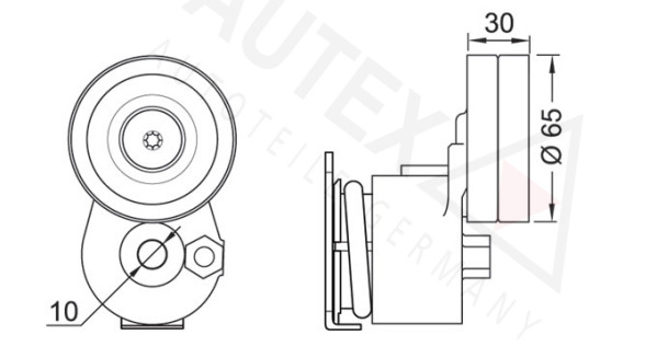 intinzator,curea transmisie 602061 AUTEX - Transmisie - kit accesorii intinzator,curea transmisie 602061 AUTEX - Transmisie - kit accesorii