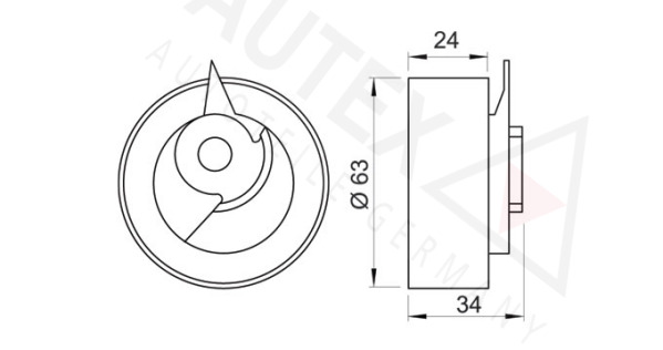 rola intinzator,curea distributie 641054 AUTEX - Rola intinzatoare rola intinzator,curea distributie 641054 AUTEX - Rola intinzatoare