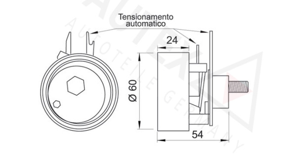 rola intinzator,curea distributie 641147 AUTEX - Rola intinzatoare rola intinzator,curea distributie 641147 AUTEX - Rola intinzatoare