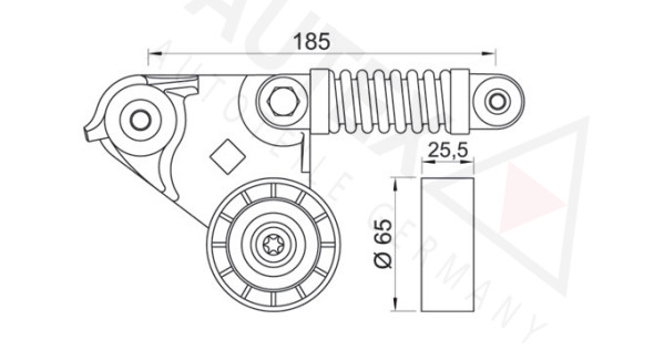 Intinzator curea, curea distributie 654095 AUTEX - Transmisie - kit accesorii Intinzator curea, curea distributie 654095 AUTEX - Transmisie - kit accesorii