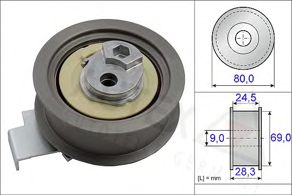 rola intinzator,curea distributie 654823 AUTEX - Rola intinzatoare