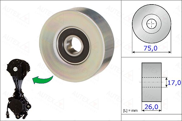 Rola ghidare/conducere, curea transmisie 654880 AUTEX - Transmisie - kit accesorii Rola ghidare/conducere, curea transmisie 654880 AUTEX - Transmisie - kit accesorii