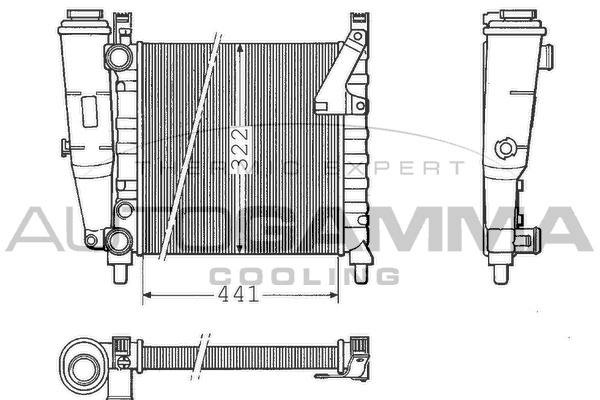 Radiator, racire motor 100284 AUTOGAMMA - Radiator apa/piese Radiator, racire motor 100284 AUTOGAMMA - Radiator apa/piese