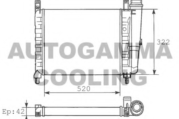 Radiator, racire motor 100287 AUTOGAMMA - Radiator apa/piese Radiator, racire motor 100287 AUTOGAMMA - Radiator apa/piese