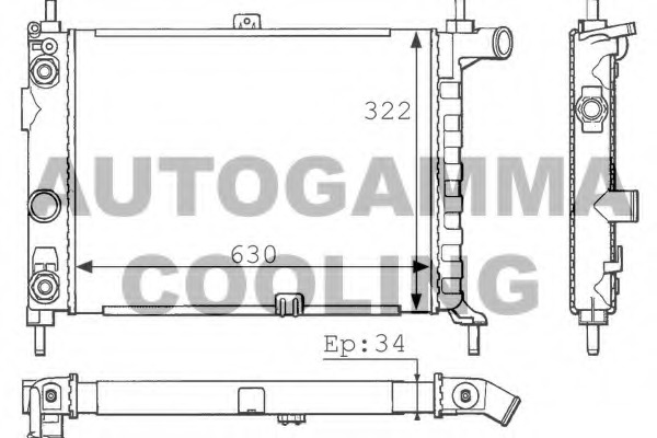 Radiator, racire motor 100690 AUTOGAMMA - Radiator apa/piese Radiator, racire motor 100690 AUTOGAMMA - Radiator apa/piese