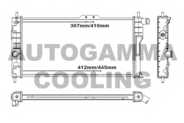 Radiator, racire motor 100692 AUTOGAMMA - Radiator apa/piese Radiator, racire motor 100692 AUTOGAMMA - Radiator apa/piese