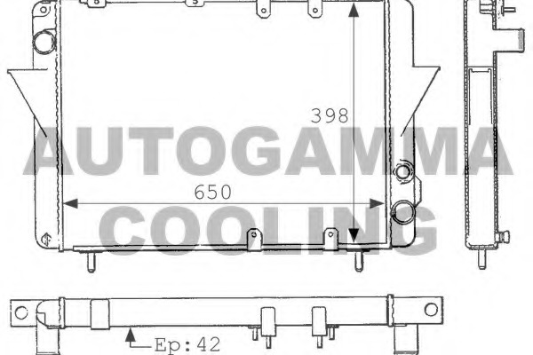 Radiator, racire motor 100900 AUTOGAMMA - Radiator apa/piese Radiator, racire motor 100900 AUTOGAMMA - Radiator apa/piese