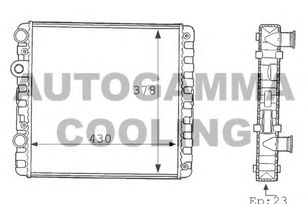 Radiator, racire motor 101080 AUTOGAMMA - Radiator apa/piese Radiator, racire motor 101080 AUTOGAMMA - Radiator apa/piese