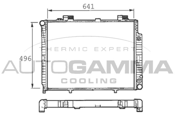 Radiator, racire motor 101380 AUTOGAMMA - Radiator apa/piese