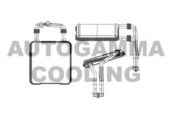 Schimbator caldura, incalzire habitaclu 103457 AUTOGAMMA - Schimbator caldura
