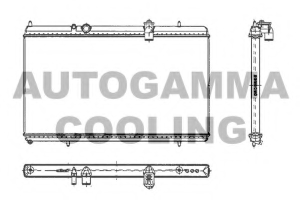 Radiator, racire motor 103642 AUTOGAMMA - Radiator apa/piese