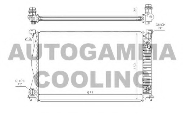 Radiator, racire motor 104249 AUTOGAMMA - Radiator apa/piese