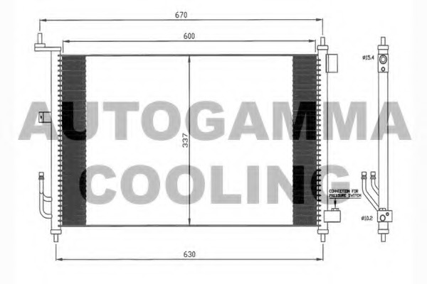Condensator, climatizare 104462 AUTOGAMMA - Radiator clima Condensator, climatizare 104462 AUTOGAMMA - Radiator clima