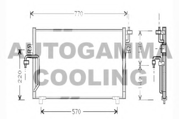 Condensator, climatizare 104472 AUTOGAMMA - Radiator clima