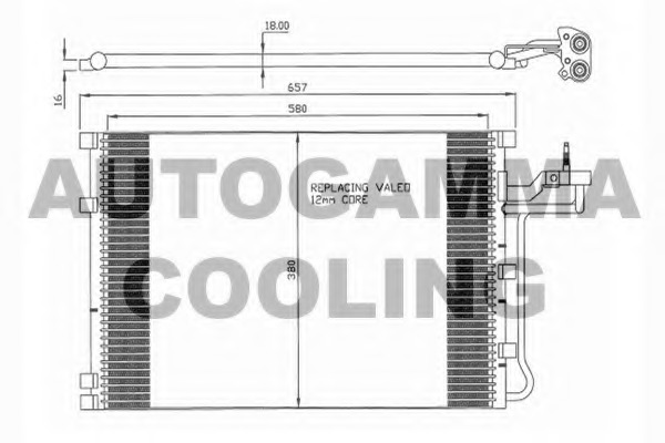 Condensator, climatizare 104477 AUTOGAMMA - Radiator clima