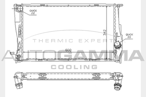 Radiator, racire motor 104626 AUTOGAMMA - Radiator apa/piese Radiator, racire motor 104626 AUTOGAMMA - Radiator apa/piese